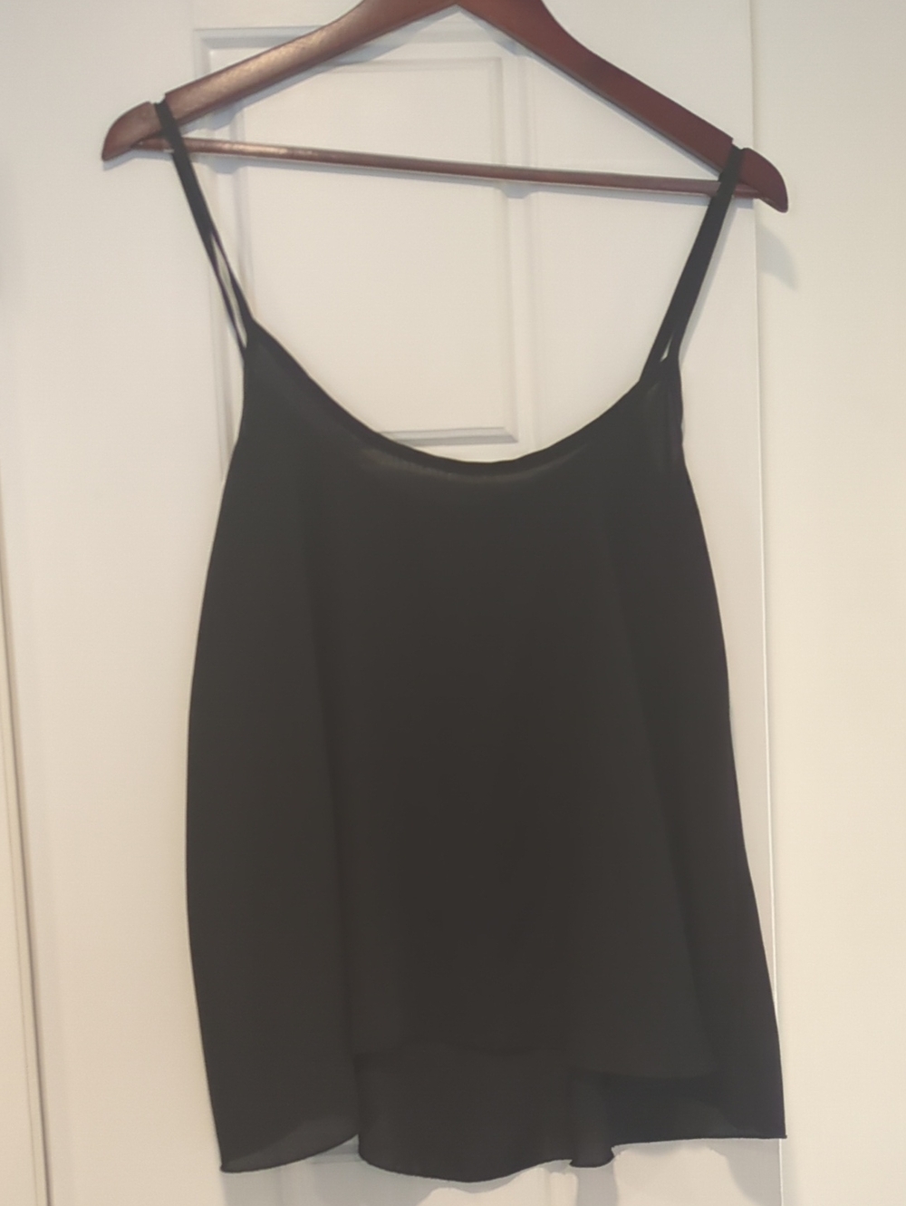 🩷 About A Girl Black Satin-Look Spaghetti Strap Cami